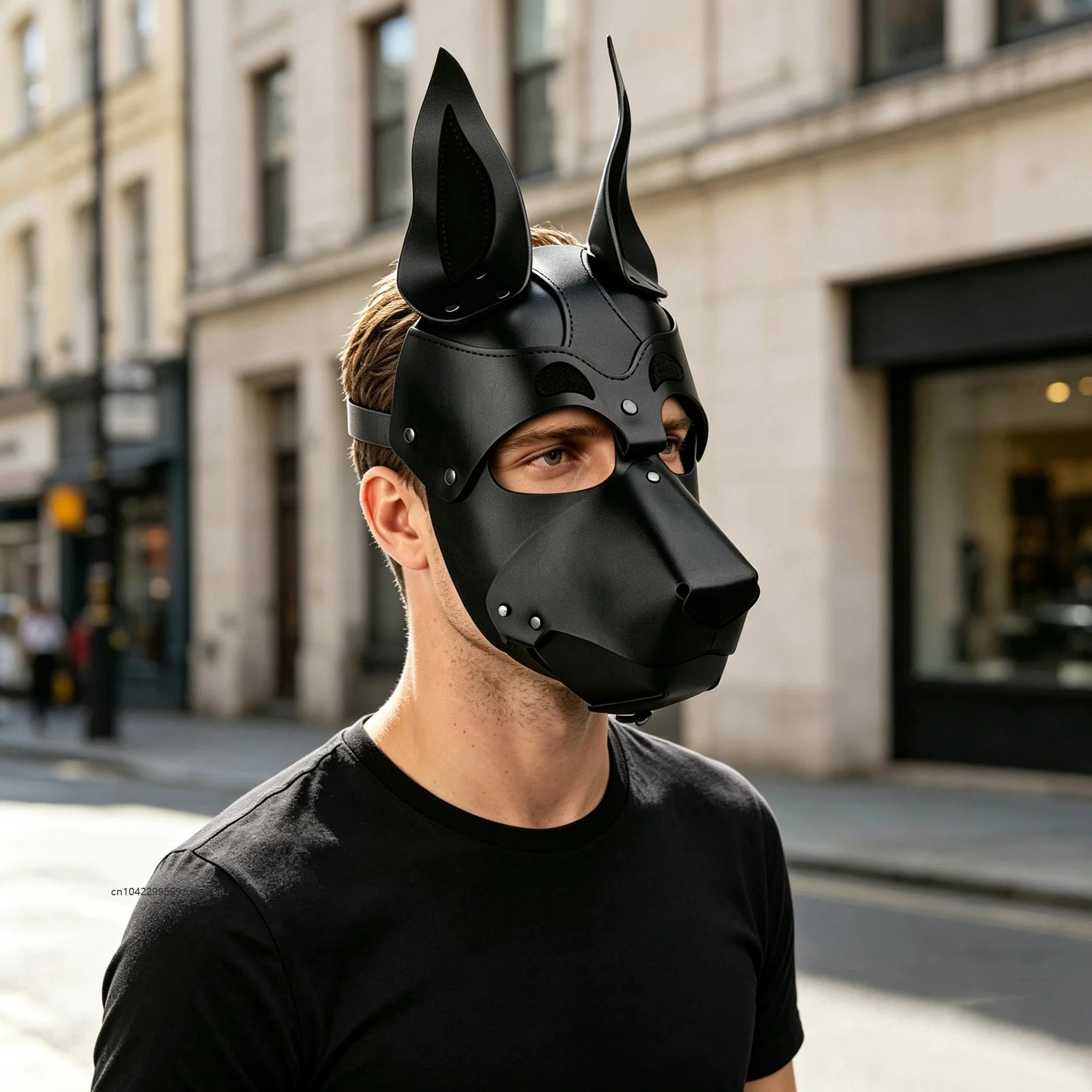 Gothic Puppy Dog Full Face Mask Animal Full Face Gothic Cosplay Masks For Carnival Halloween Party Role Play Outfit Accessory