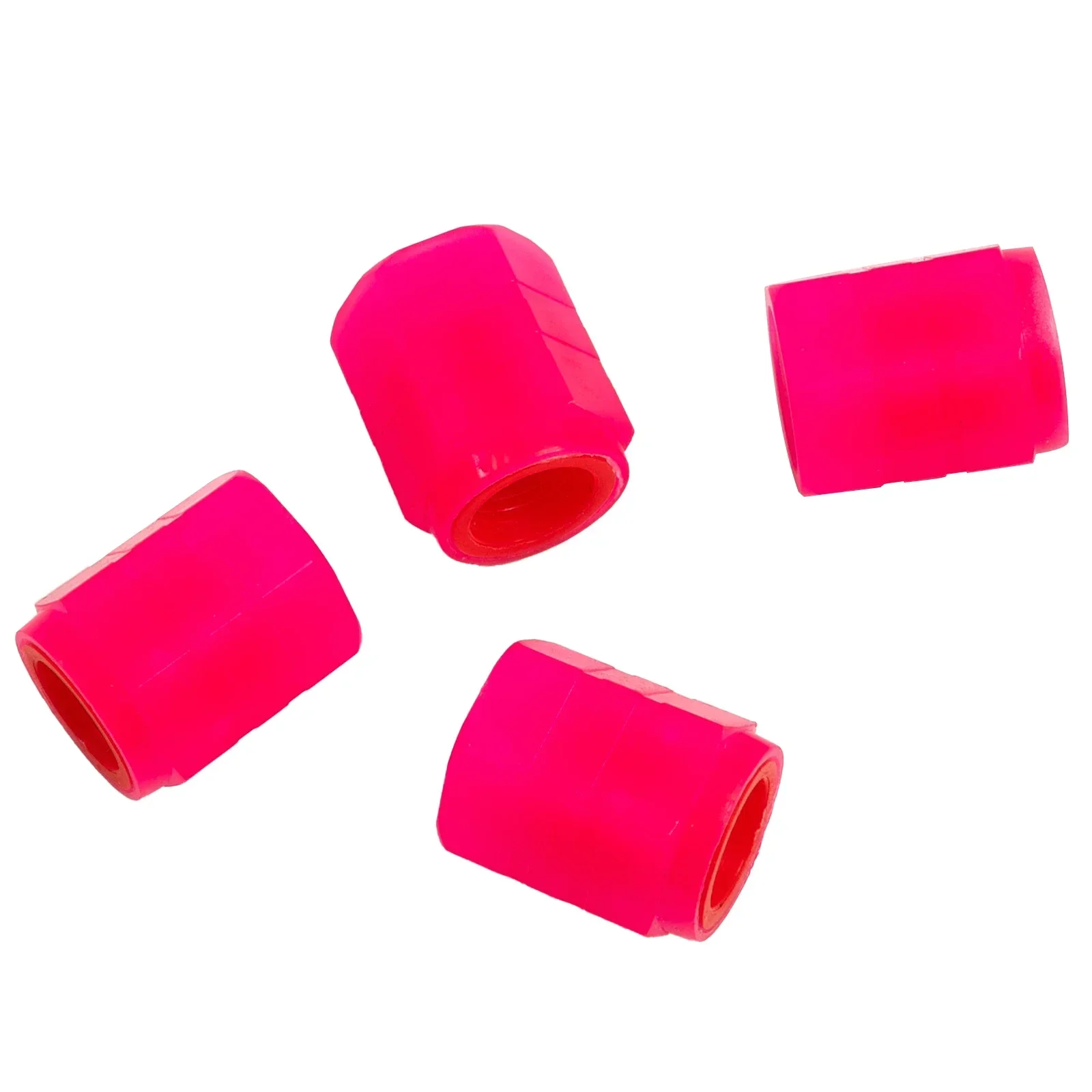 4 PCS Car Motorcycle Tire Valve Cap Luminous Glowing Valve Cover Car Tire Wheel Hub Styling Tool Auto Accessories ABS Pink