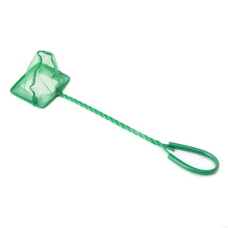 K3KD Aquarium Fish Net mines Skimmer nhỏ màu xanh lá cây bắt giữ tay cầm thoải mái