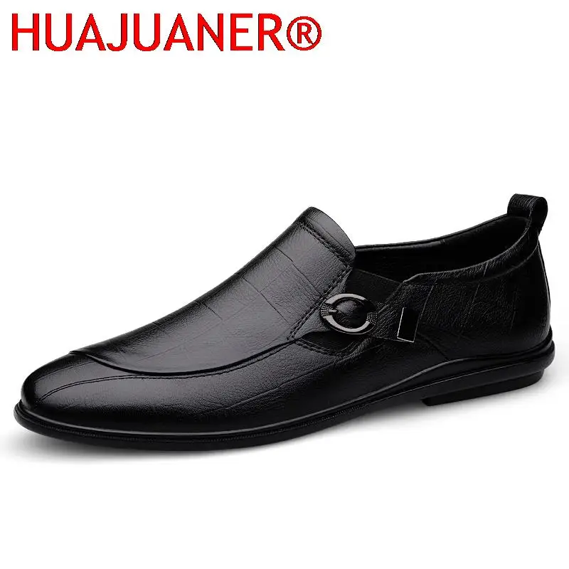 

New Genuine Leather Men Oxfords High Quality Mens Casual Shoes Slip-on Softy Luxury Brand Shoes for Men Loafers Office Moccasins