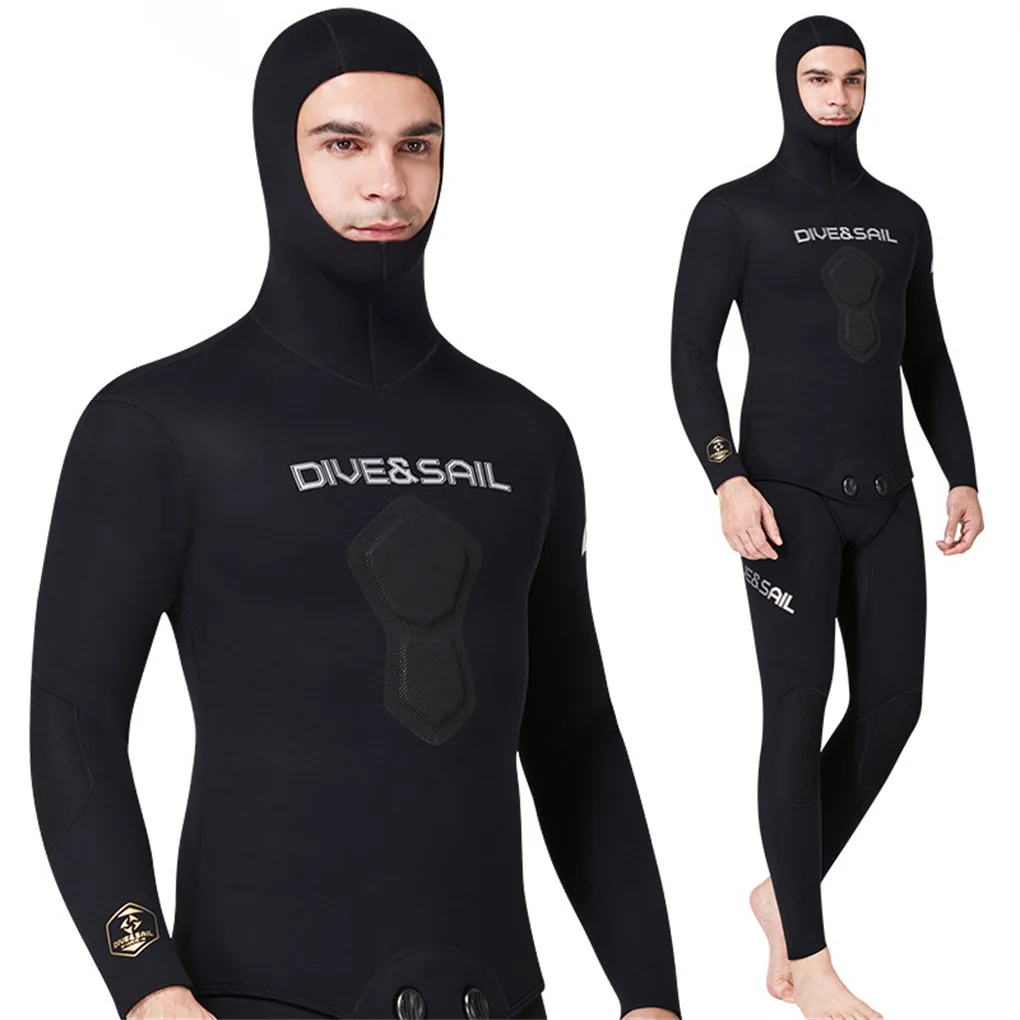 

1.5MM Outdoor Wetsuit Hoodie Bathing Suit Split Long Sleeve Two-piece Waterproof Snorkeling Gear Quick Dry for Surfing Swimming