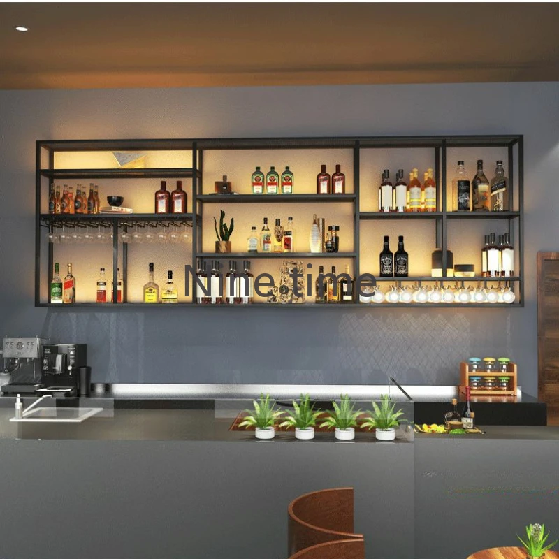 

Living Room Restaurant Wine Cabinets Buffet Bottle Wall Mounted Retail Bar Cabinet Cellar Liquor Adega Barzinho Hotel Furniture