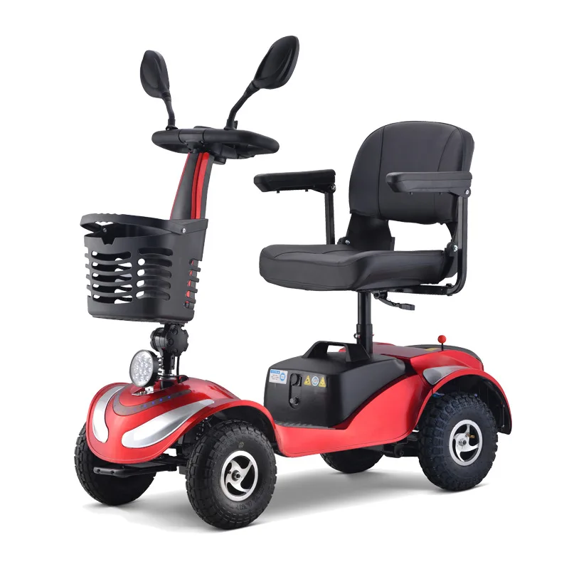 

Travel 4 Wheels Elderly Electric Scooter Disabled Handicapped Folding Mobility Scooter For Seniors