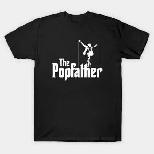 

The Popfather - Godfather Inspired Michael Jackson T-Shirt 100% Cotton O-Neck Summer Short Sleeve Casual Mens T-shirt Size S-3XL
