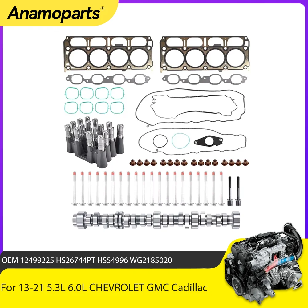 

Engine parts Full gasket set Camshaft Lifter bolts kit Fit 5.3 6.0 6.2 L L83 For CHEVROLET GMC Cadillac 13-21 5.3L 6.0L