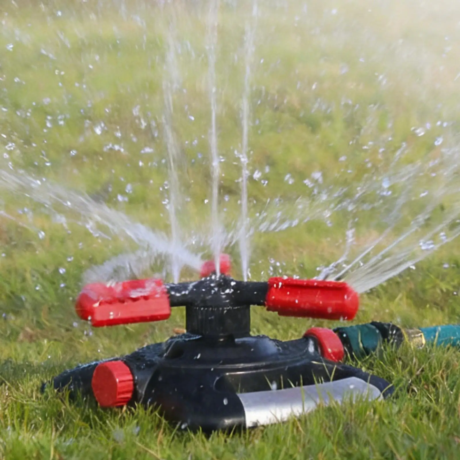 

3-Arm 360 Auto-Rotating Sprinkler System Water-Saving Lawn Irrigation Garden Tool for Large Yards Heavy Duty