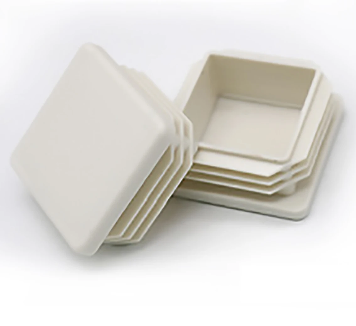 1/4/10pc White Square PE Plastic Blanking End Cap Inner Plug 15x15-100x100mm Protection Gasket Dust Seal For Pipe Bolt Furniture