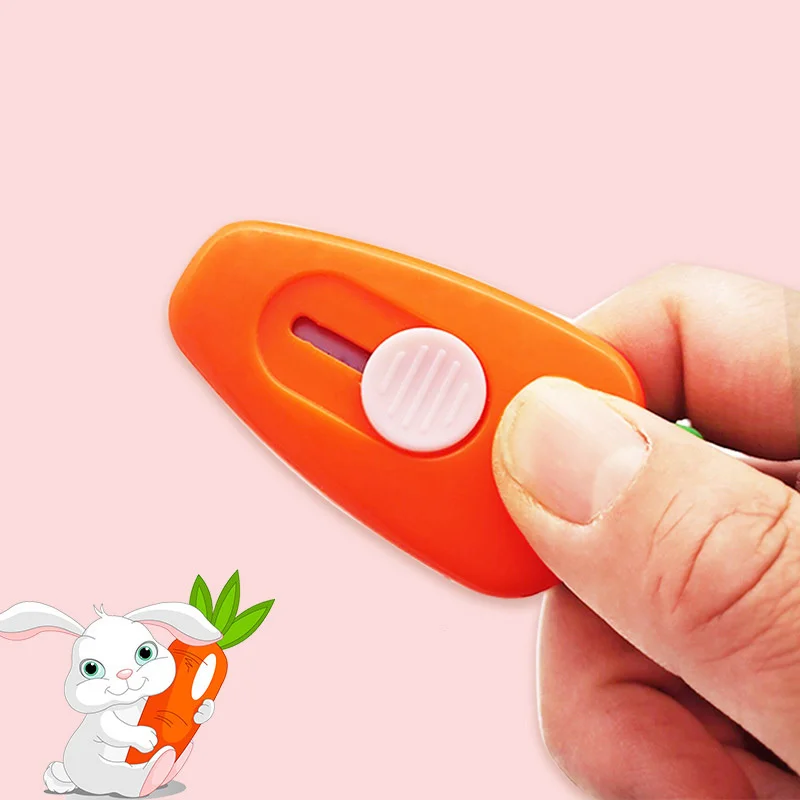 Ellen Brook 1 PCS Kawaii Mini Pocket Carrot INS Utility Knife Box Knife Paper Cutter Craft Wrapping Stationery