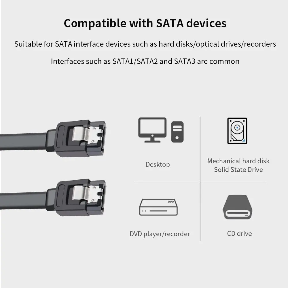 TISHRIC SATA كابل Sata3.0 الحالة الصلبة القرص الصلب كابل البيانات التسلسلية متعدد المواصفات مرنة Sata القرص الصلب كابل نقل سريع