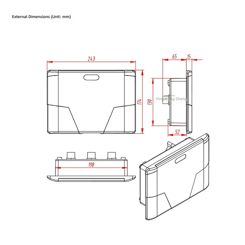 For RV Three in One Box with Quick Connect Gas Water Inlet and Outlet Interfaces Factory Direct Sales for Camper Trailer