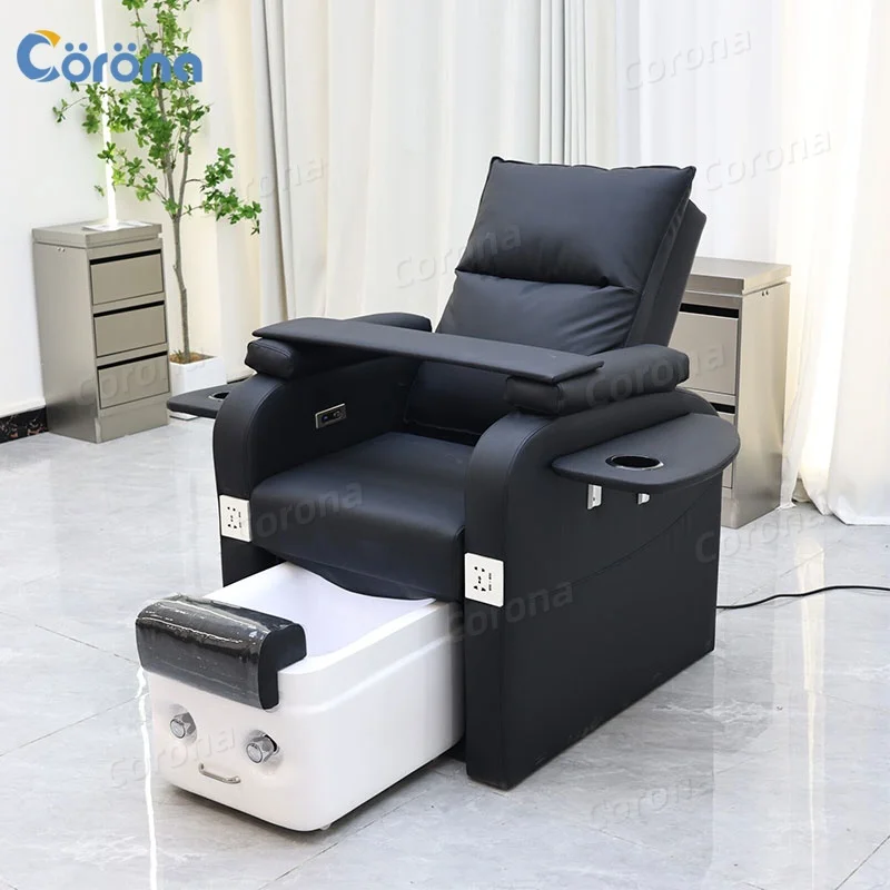 Nail Salon Pedicure Chair Adjustable Backrest Pedicure Chair Foot Spa Basin for Nail Salon Furniture
