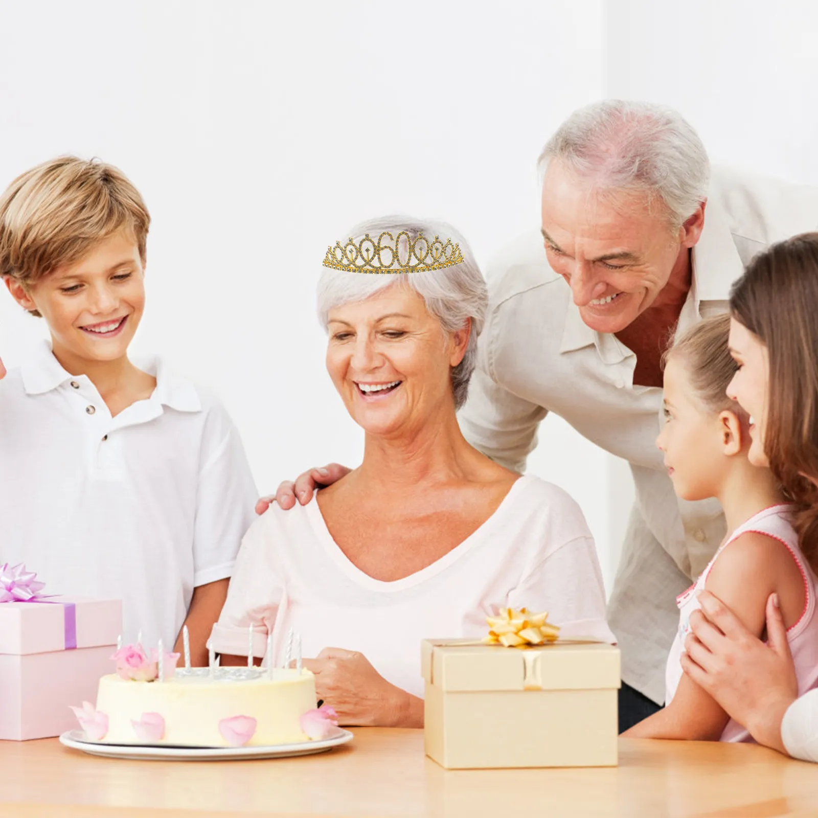 

1Set Birthday Party Crown Adornments Shiny Reusable Costume Set 60Th Birthday Party Decorations for Her Special Day