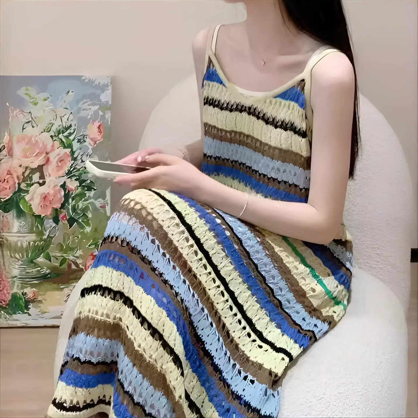 

Knee Length Pullover K Pop Sweaters Jumpers Women Decorated Half-Sleeve High-Quality Urban Teenagers Alt-Goth Three-Color Sleek