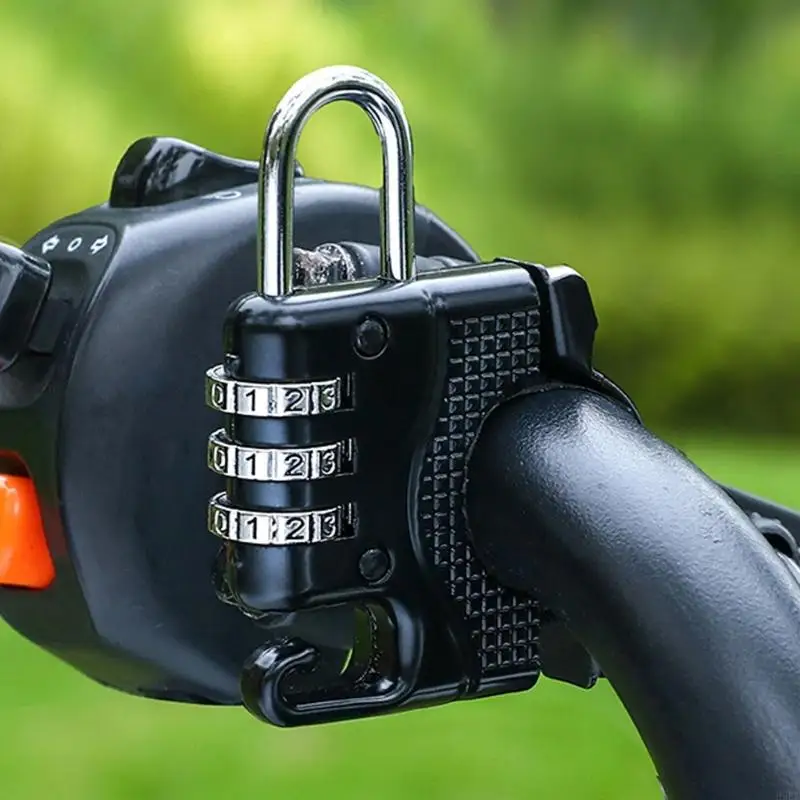 قفل خوذة عالمي وخطاف تخزين للدراجات النارية والدراجات البخارية والدراجات الإلكترونية ومواد مقاومة للطقس وتصميم موفر للمساحة H9EE #1