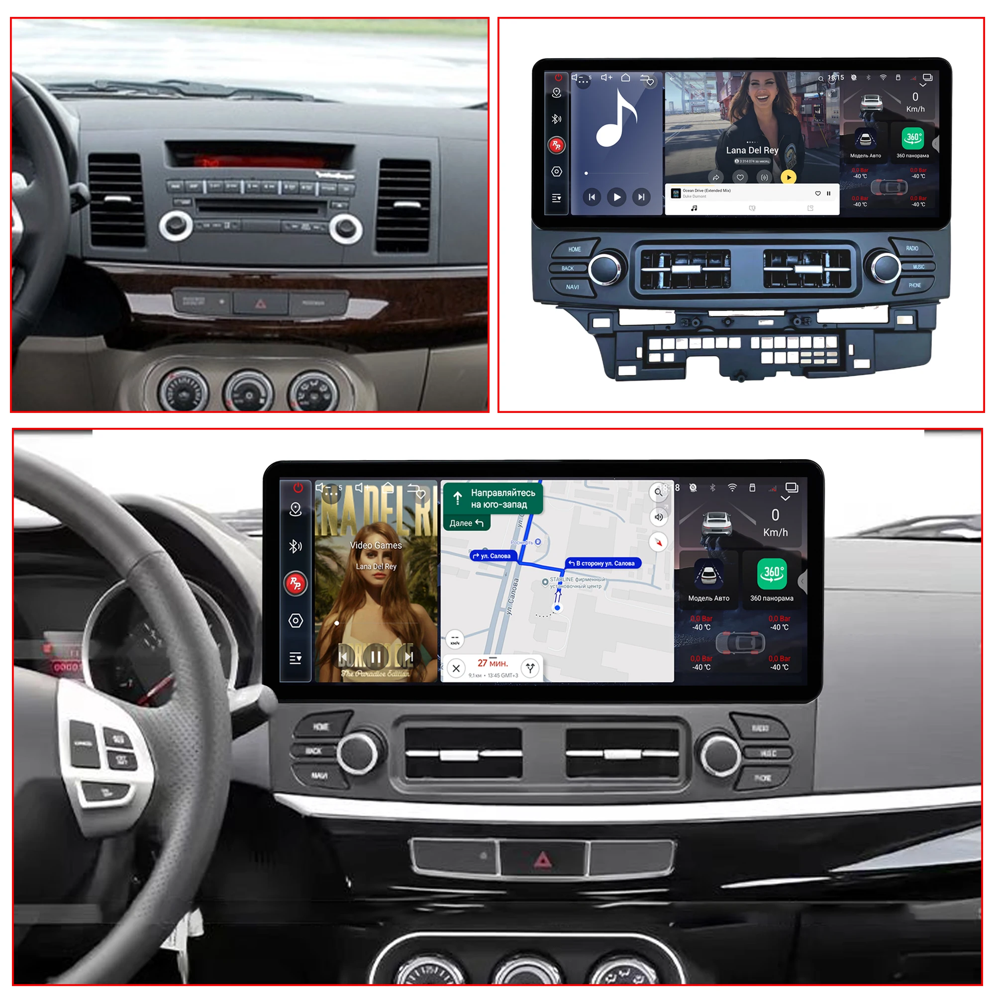12.3 inch Redpower for MITSUBISHI LANCER 2007-2020 Crystal Sound 850 Pro Max Android Car Radio Player Screen CarPlay DVD DSP