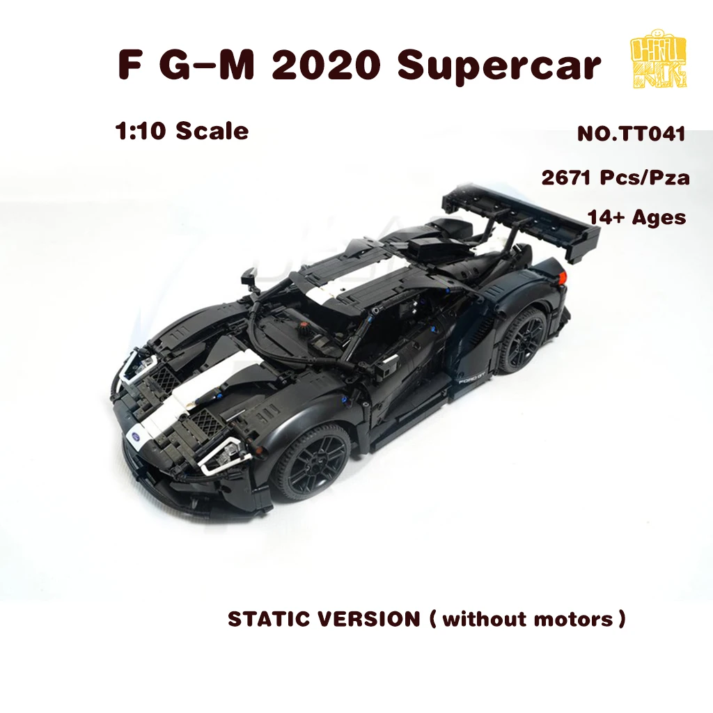 

MOC TT041 F G-M 2020 Supercar in 1:10 Scale Model With PDF Drawings Building Blocks Bricks DIY Toys Birthday Christmas Gifts