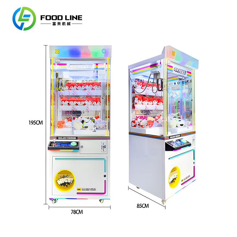 Popular Indoor Arcade Machine With Eye Catching Lighting Effects and Easy Maintenance Structure Claw Machine