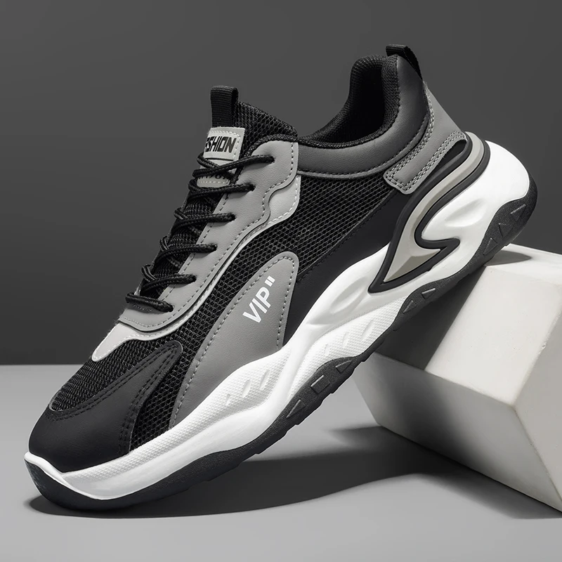 Men's Lightweight Casual Racing Sports Shoes Non-Slip Soft-Sole Outdoor Running Sneakers for Students Four Seasons Speed Sneaker
