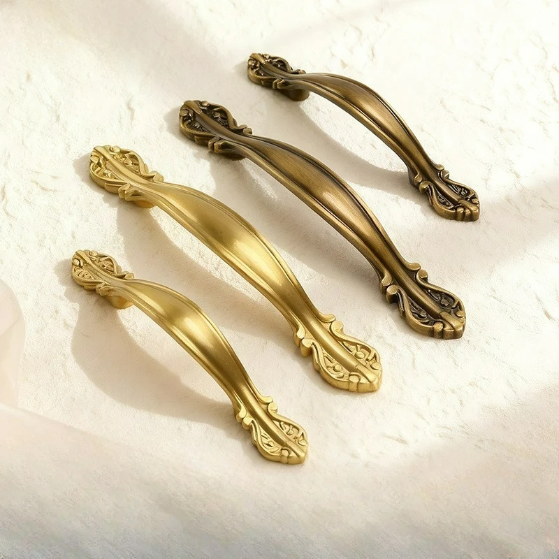 

Brass Cabinet Door Handle, Light Luxury Gold Cabinet Drawer, Kitchen Shoe Cabinet Door Handle, French Wardrobe Door Handle