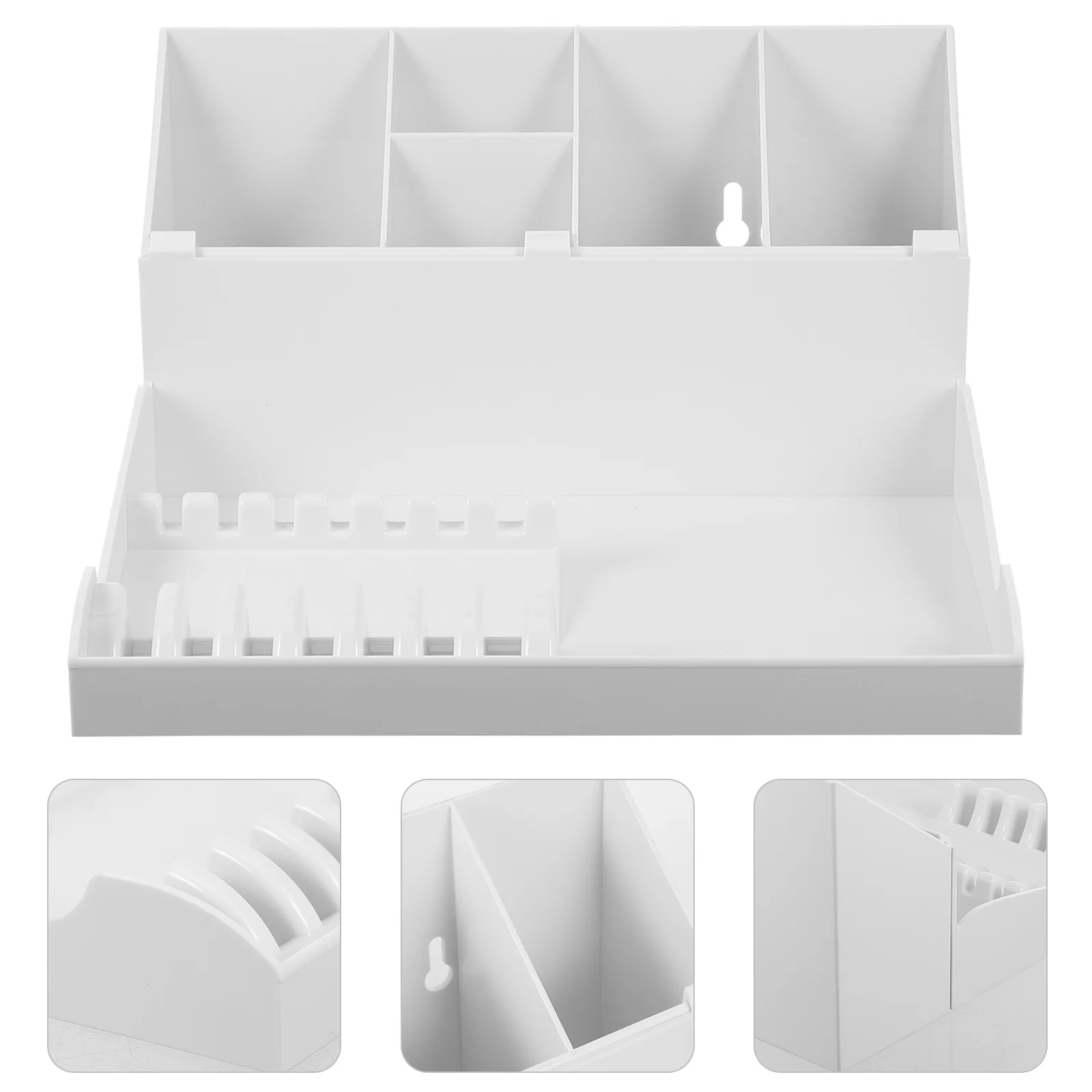 1 set Hairdressing Supplies Storage Box Barber Tool Organizer Comb Holder Scissor Rack Durable Lightweight Desktop for Salon
