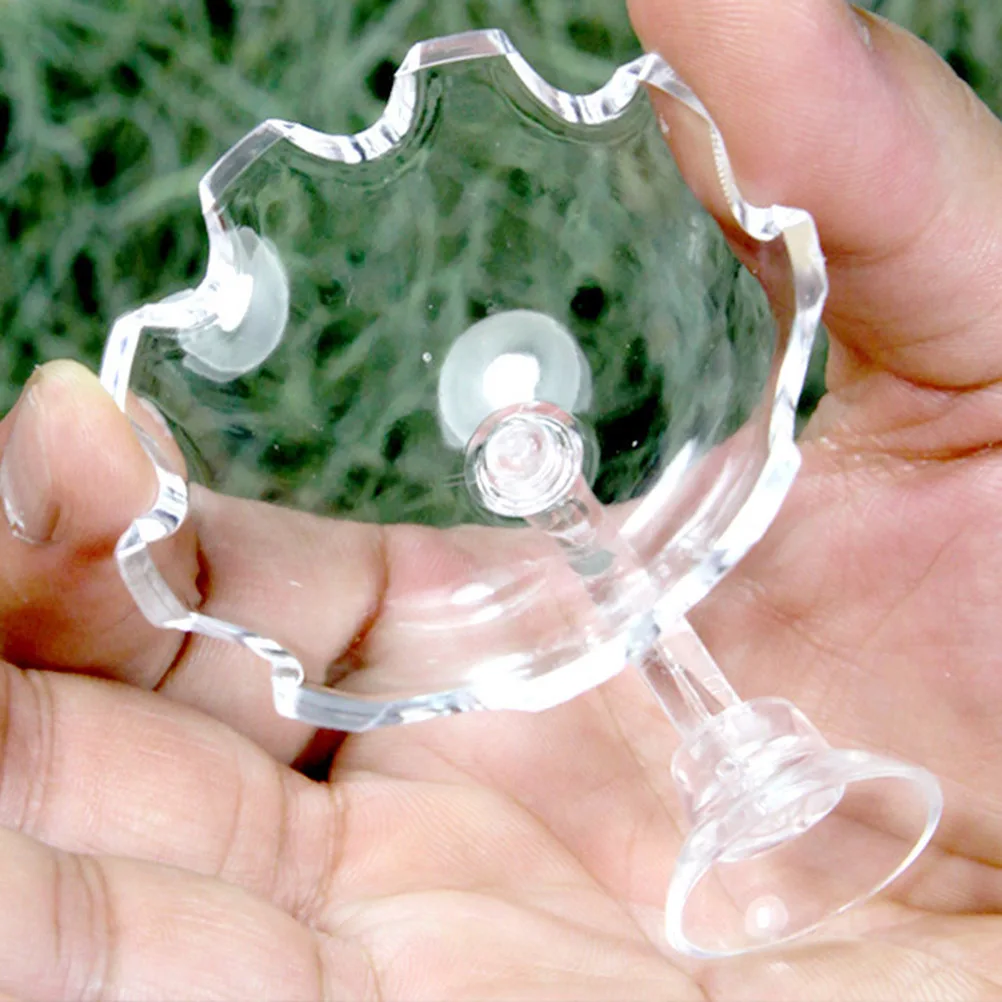 

Shrimp Feeder Dish Clear Acrylic Durable Design Floating in Fish Tank Safe for Pets and Reptiles Shrimp Food Dishes