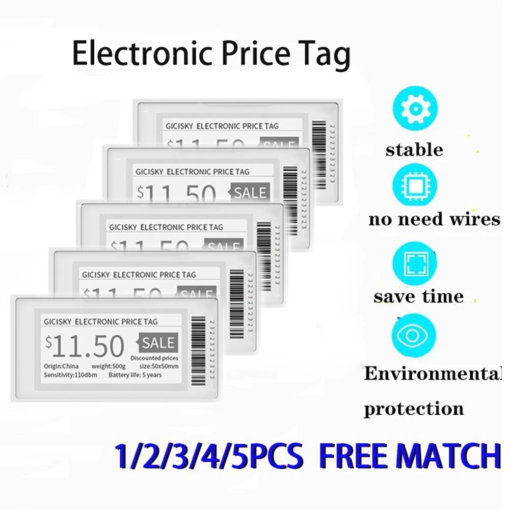B29C-2.1 Inch Electronic Price Tag ESL TFT Screen Display No Messy Writing Bluetooth Connect Management For Android APP
