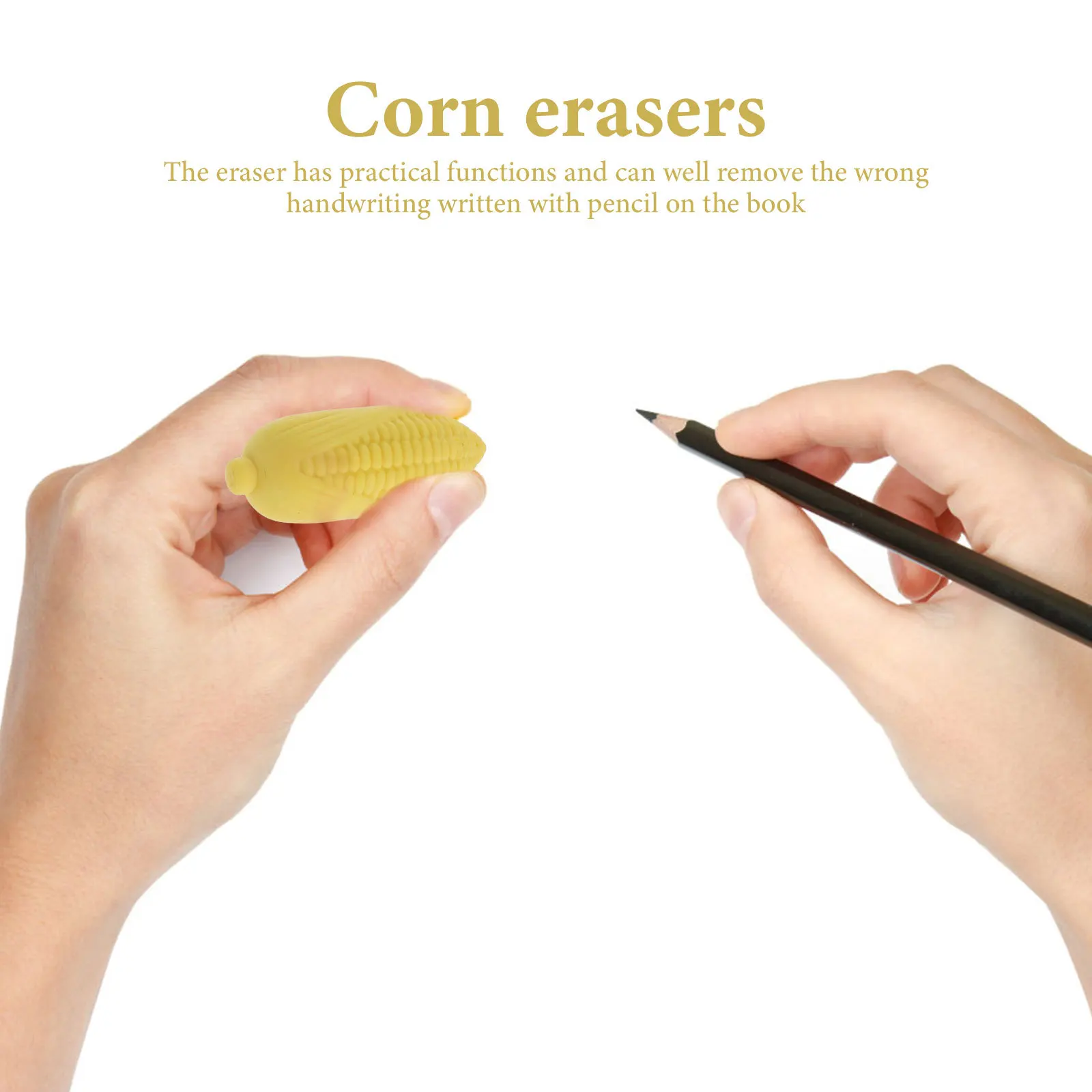 

20Pcs Creative Corn Erasers for Kids Cute Classroom Prizes Bulk Fun Erasers School Rewards Classroom Prizes Students Stationery