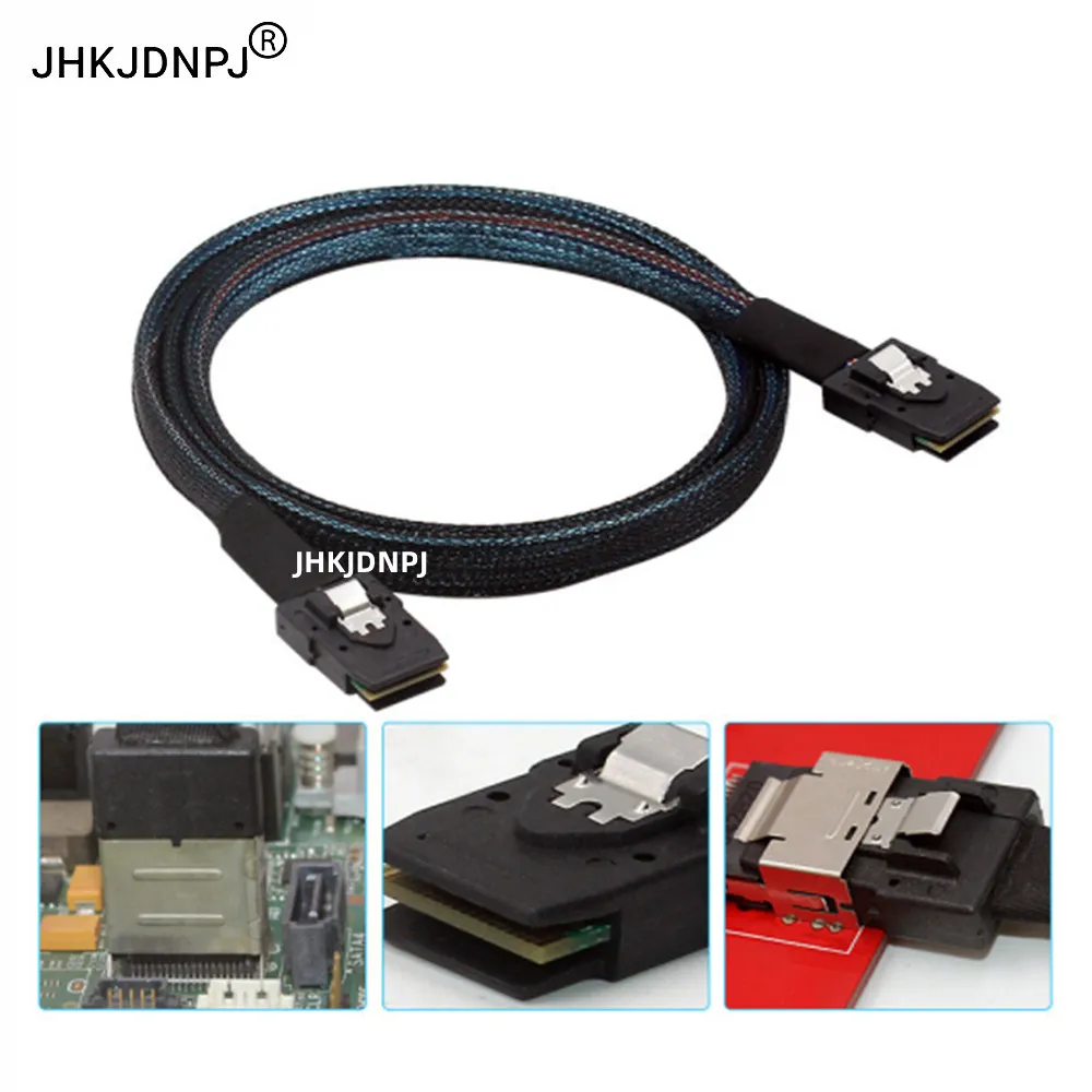 Right Angle Mini SAS SFF-8087 to SFF-8087 Connector Server Hard Disk Data Extension Cable 6Gbps