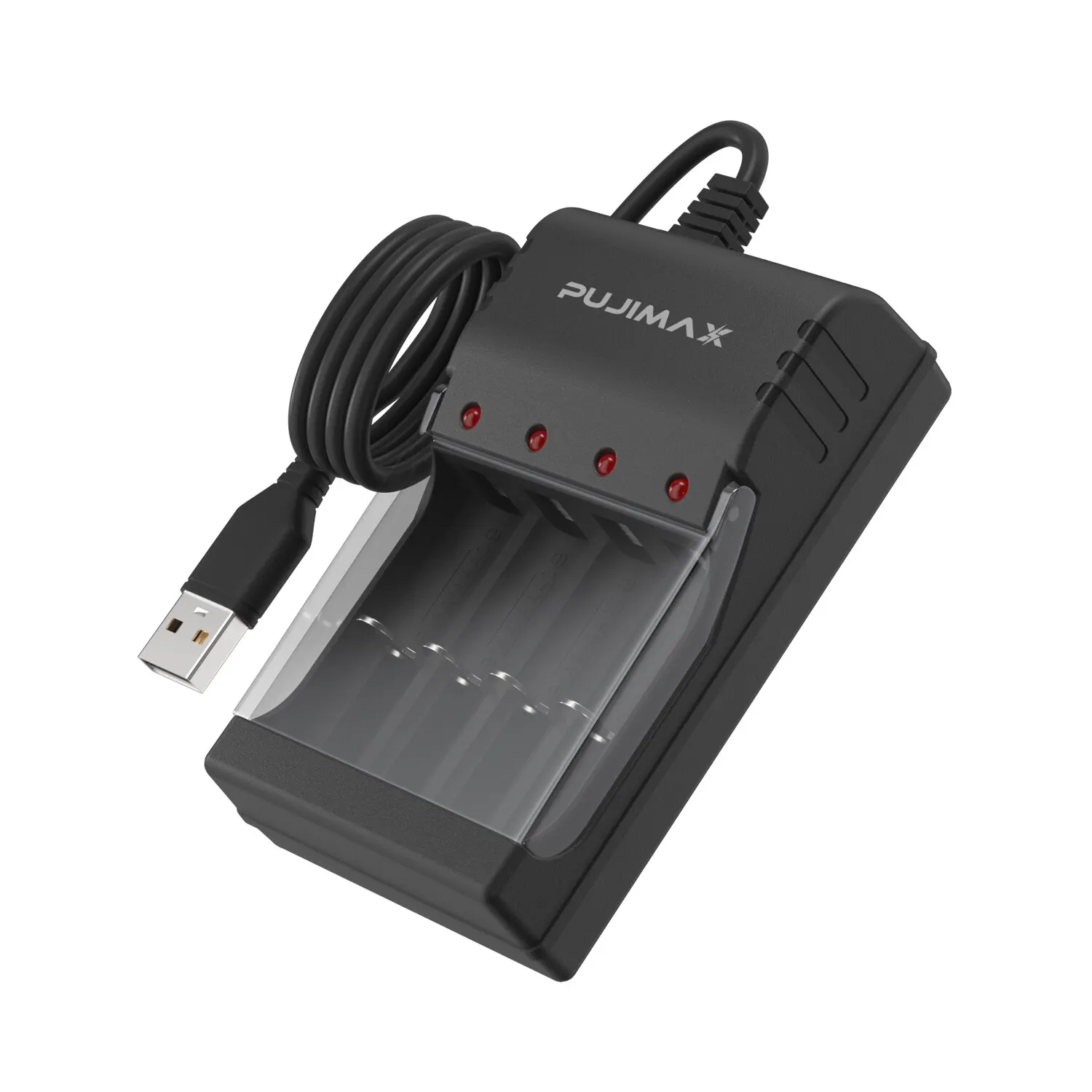 PUJIMAX 8 Slot USB Output Fast Charging Battery Charger Short Circuit Protection Suitable For AA/AAA/Nimh Rechargeable Batteries