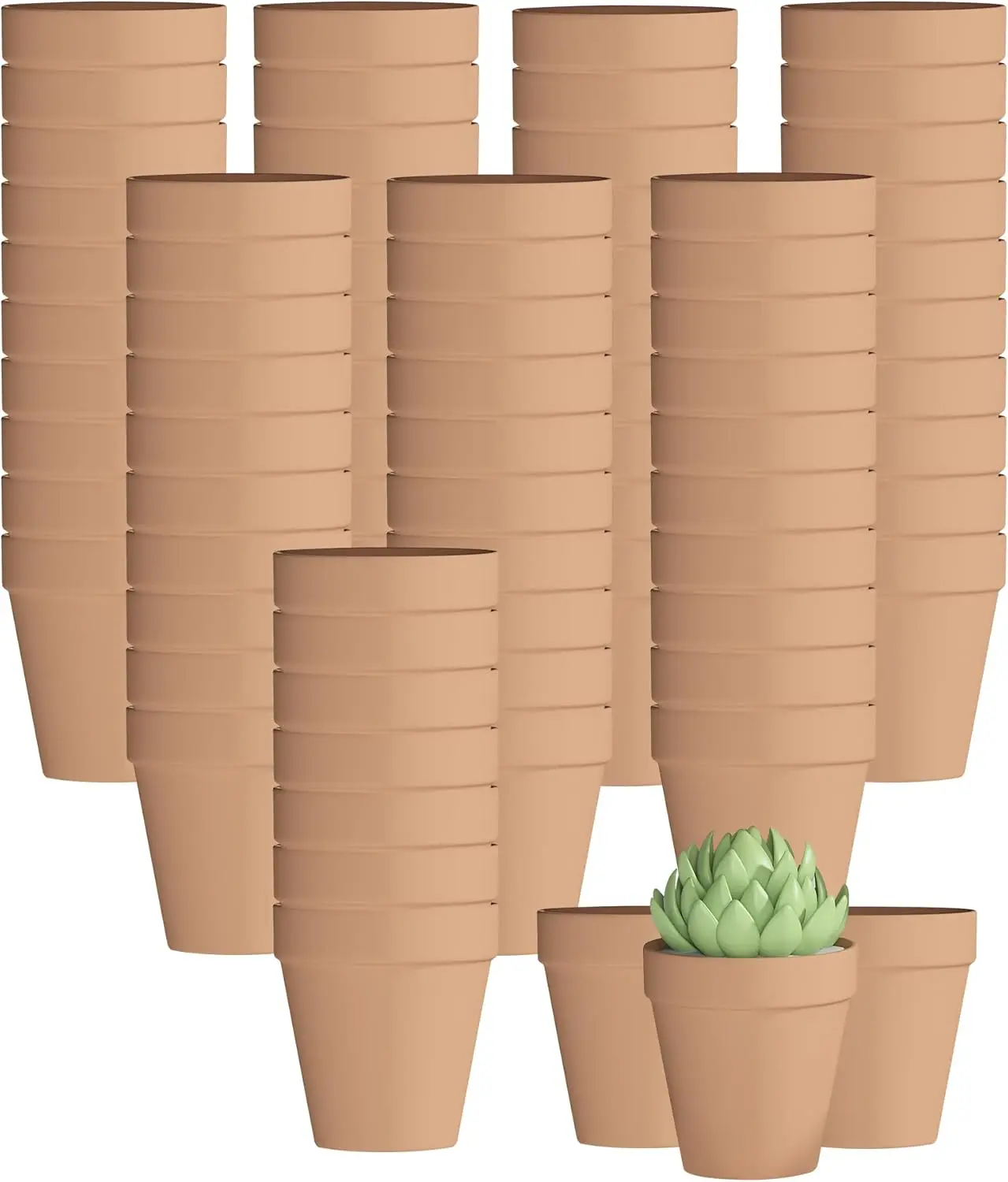 

80 Pcs Small Mini Clay Pots 2.1'' Terracotta Pot Clay Ceramic Pottery Planter Cactus Flower Pots Succulent Nursery Pots-