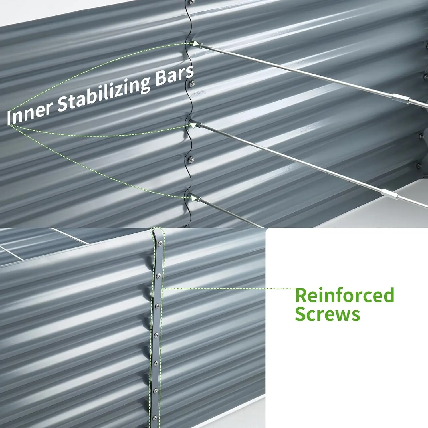 6 × 3 × 2 قدم صناديق زراعة سرير الحديقة المرتفعة في الهواء الطلق سرير الحديقة المرتفعة في الهواء الطلق للخضروات والزهور والأعشاب 269 جالون م #4