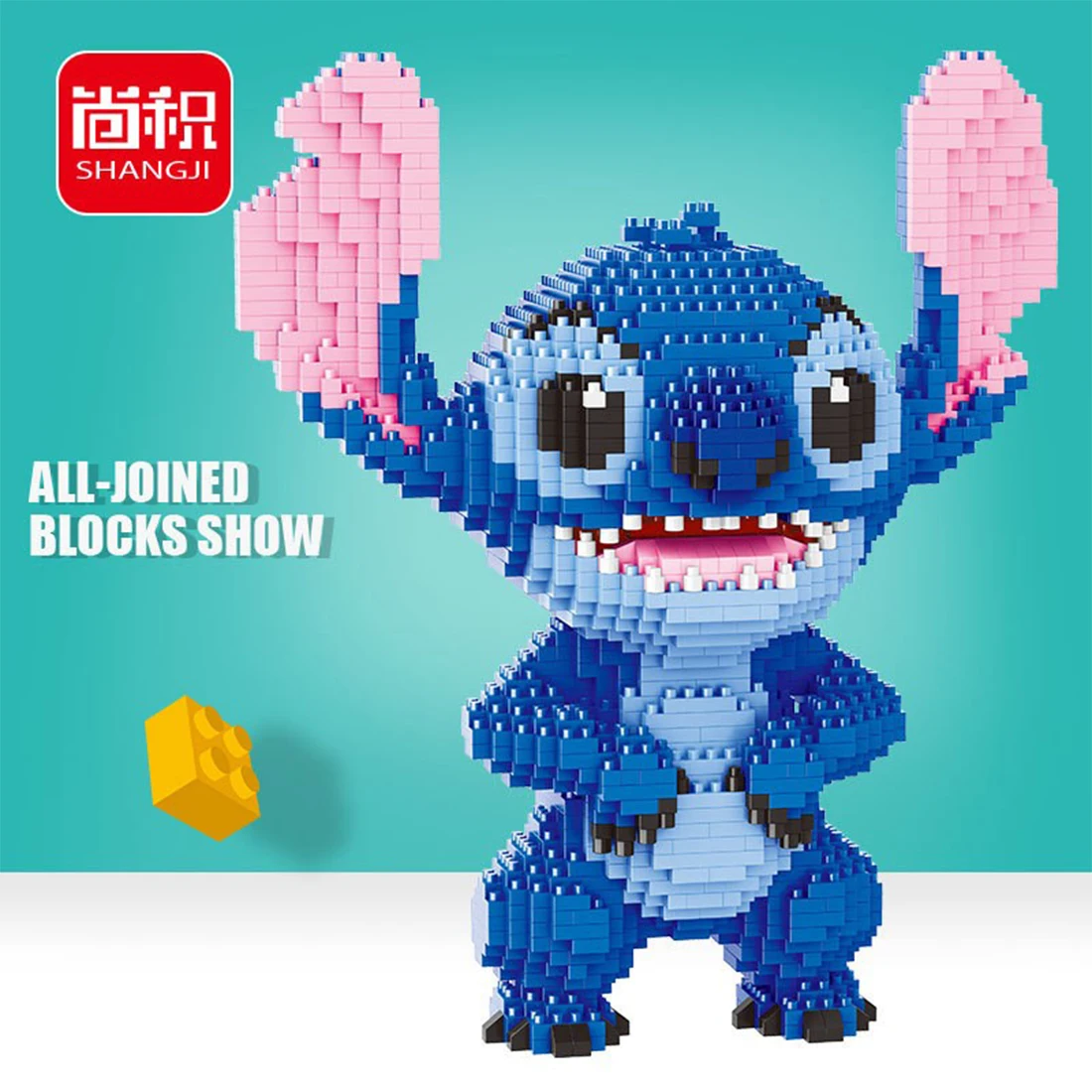 DIY Disney\'s Stitch Miniature Building Blocks Cute Cartoon Big and Small 3D Model 22Cm Educational Building Blocks Children Gift