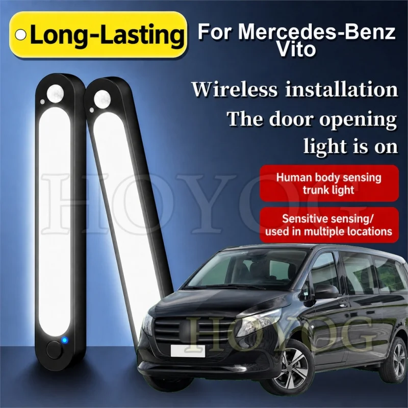 For Mercedes-Benz Vito 1996-2026 Car Trunk Light LED Lamp Motion Sensor Easy Install Boot Cargo Light Van Interior Cabin