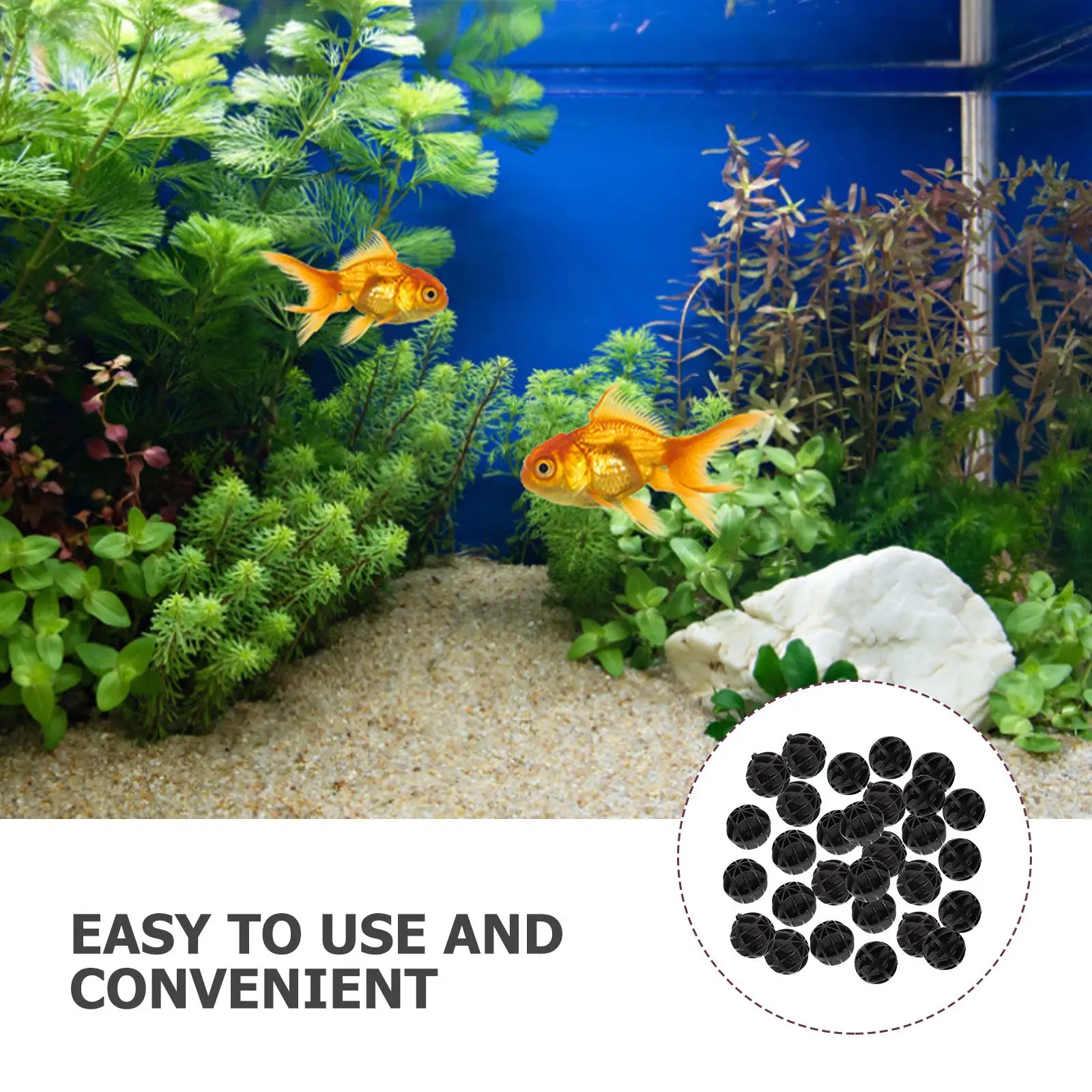 150 Pcs Bio Balls 16Mm Biological Filtration Material Fish Tank Aquarium Pond Filter System High Durability Lightweight Compact