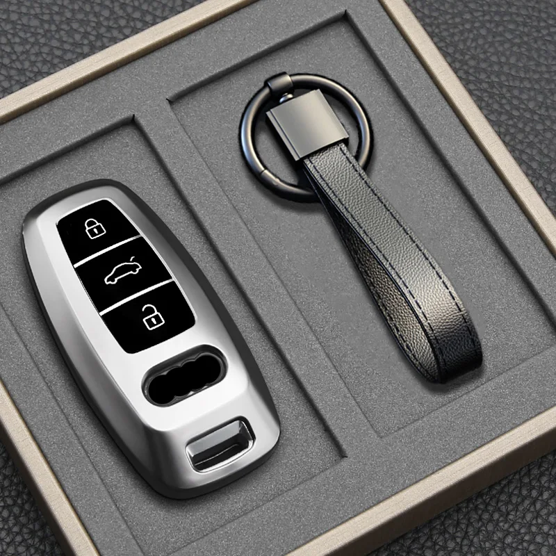 Soft TPU Car Key Fob Cover For Audi A1 A3 A6 C5 C6 Q3 Q2 Q7 TT TTS R8 S3 S6 RS3 RS6 A4 Keychain