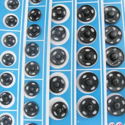 1 Card Iron Fastener Snap Buttons For Garment Round 5 Sizes DIY Sewing Accessories