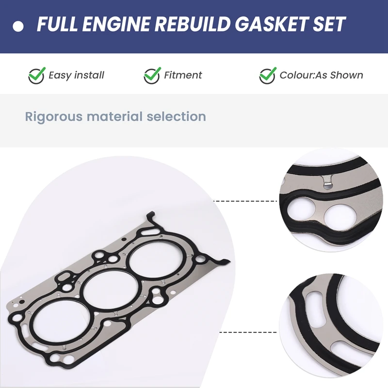 Car Full Engine Rebuild Gasket Set 50317600 1320320180 For Mercedes-Benz Smart Fortwo Cabrio 451 2007-