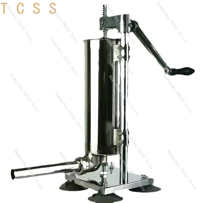 Suction‑Cup Manual Sausage Stuffer, Stainless Steel Hand‑Crank Sausage Filler For Household & Commercial Sausage Making