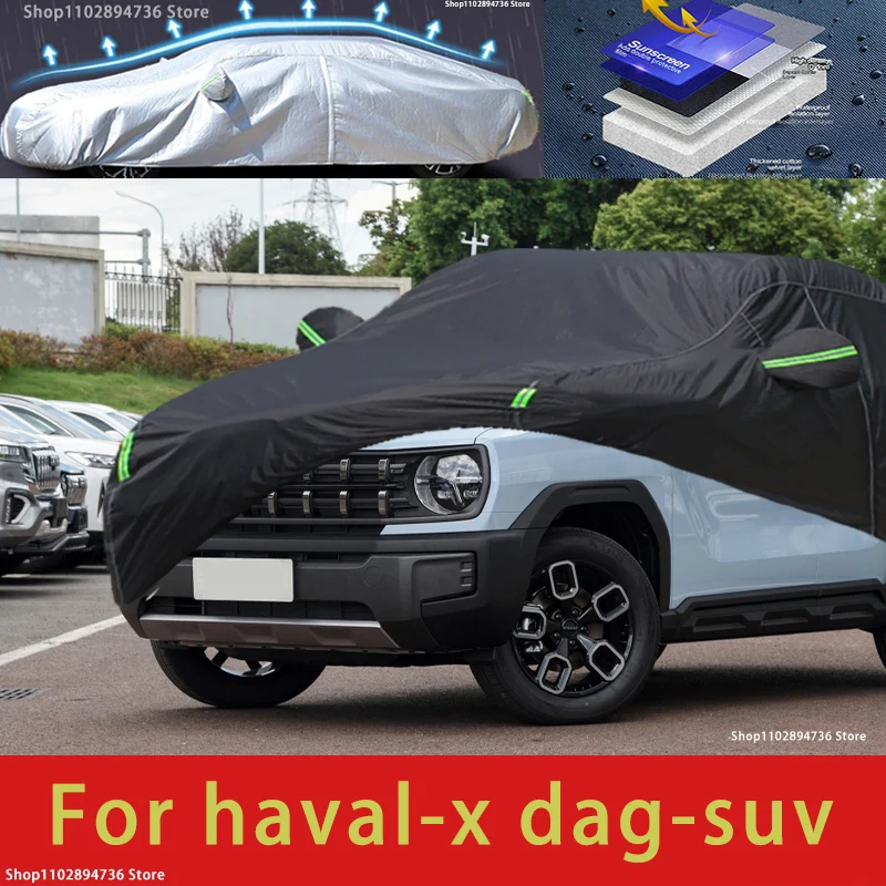 

For Haval X-Dog Fit Outdoor Protection Full Car Covers Snow Cover Sunshade Waterproof Dustproof Exterior black car cover