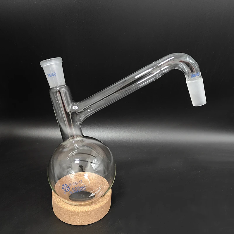 FAPE Full glass distiller round bottom flask, Capacity 500mL/1000mL/2000mL, Female 24/40, Male 24/40, Distilling flask