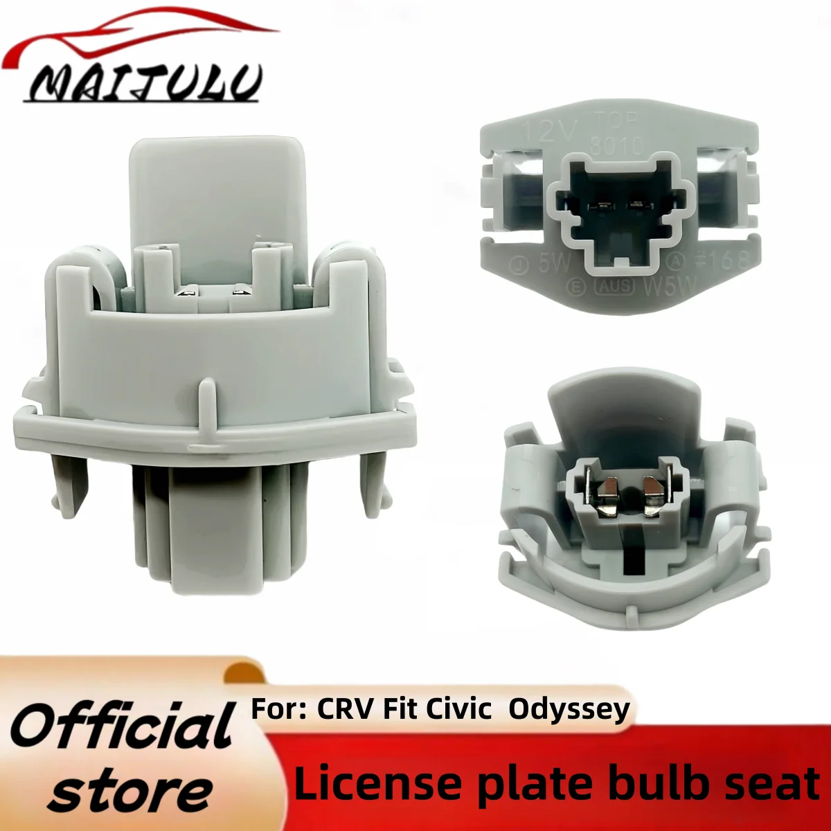 

Rear license plate light base 34102-S60-003 For CRV Fit Civic CITY Odyssey license plate lighting bulb Base