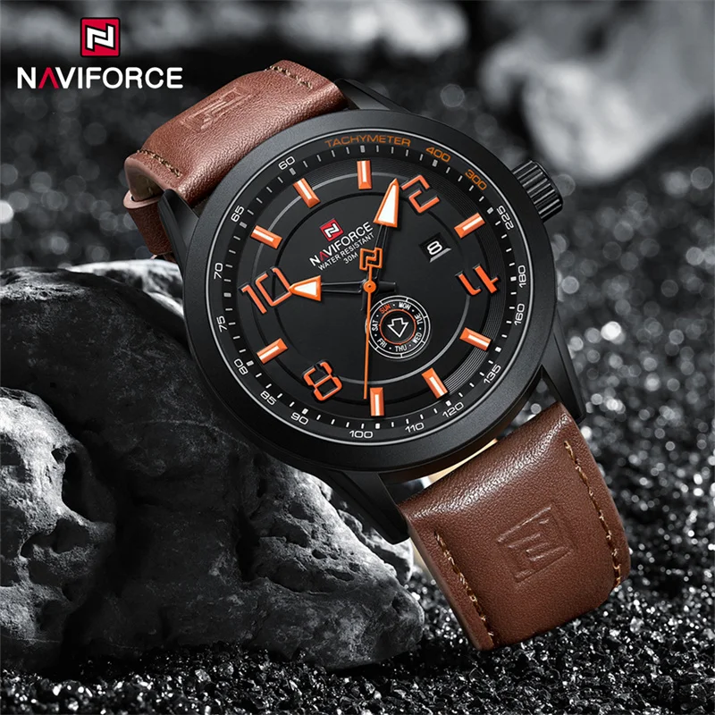 

NAVIFORCE оригинальные брендовые мужские модные часы, кварцевые наручные часы высокого качества, светящиеся водонепроницаемые часы Relogio Masculino 2024