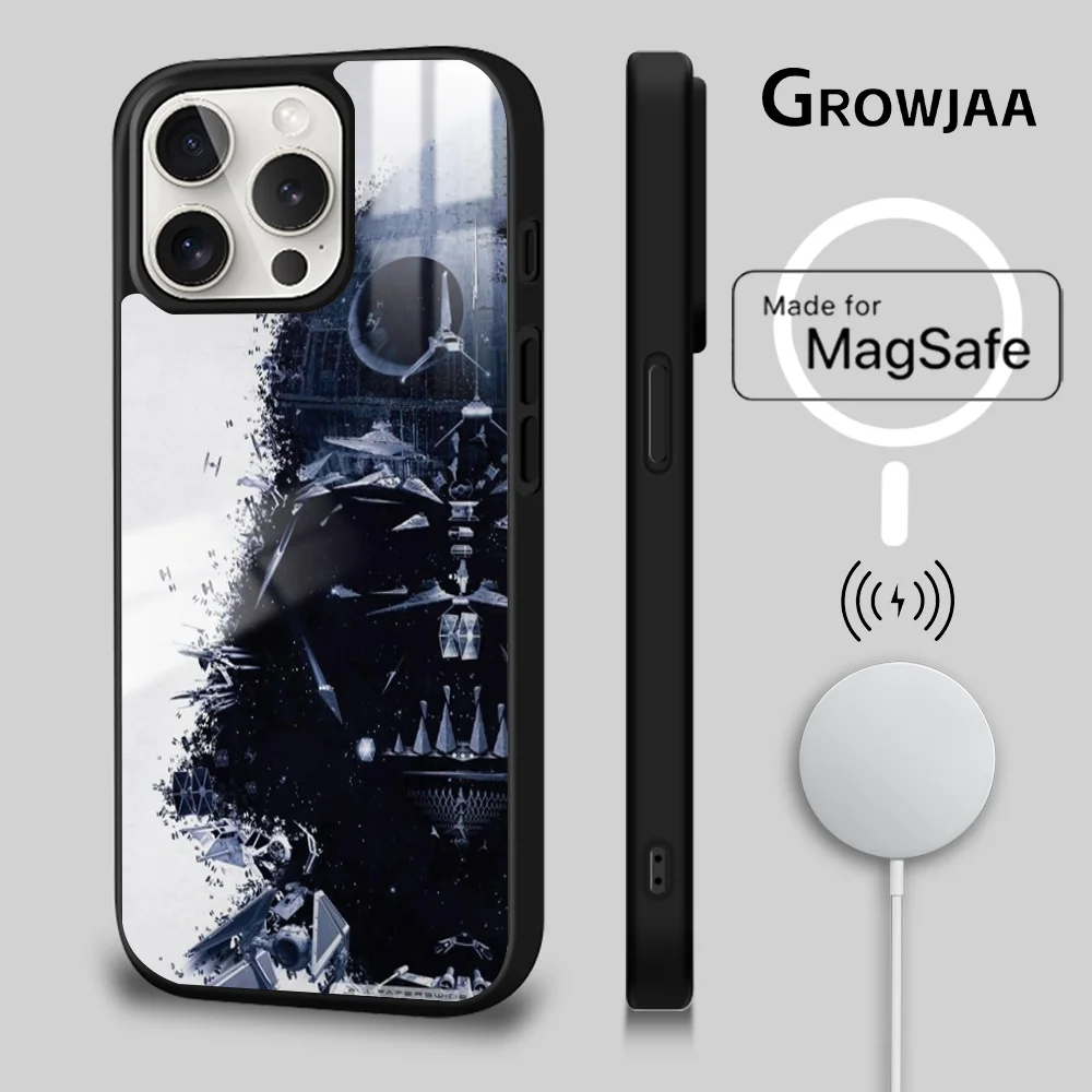  S-Star wars Phone Case For iPhone 15 14 13 12 11 Pro Max Plus Mini Mirror Magnetic Funda Cool Magsafe Charging Case