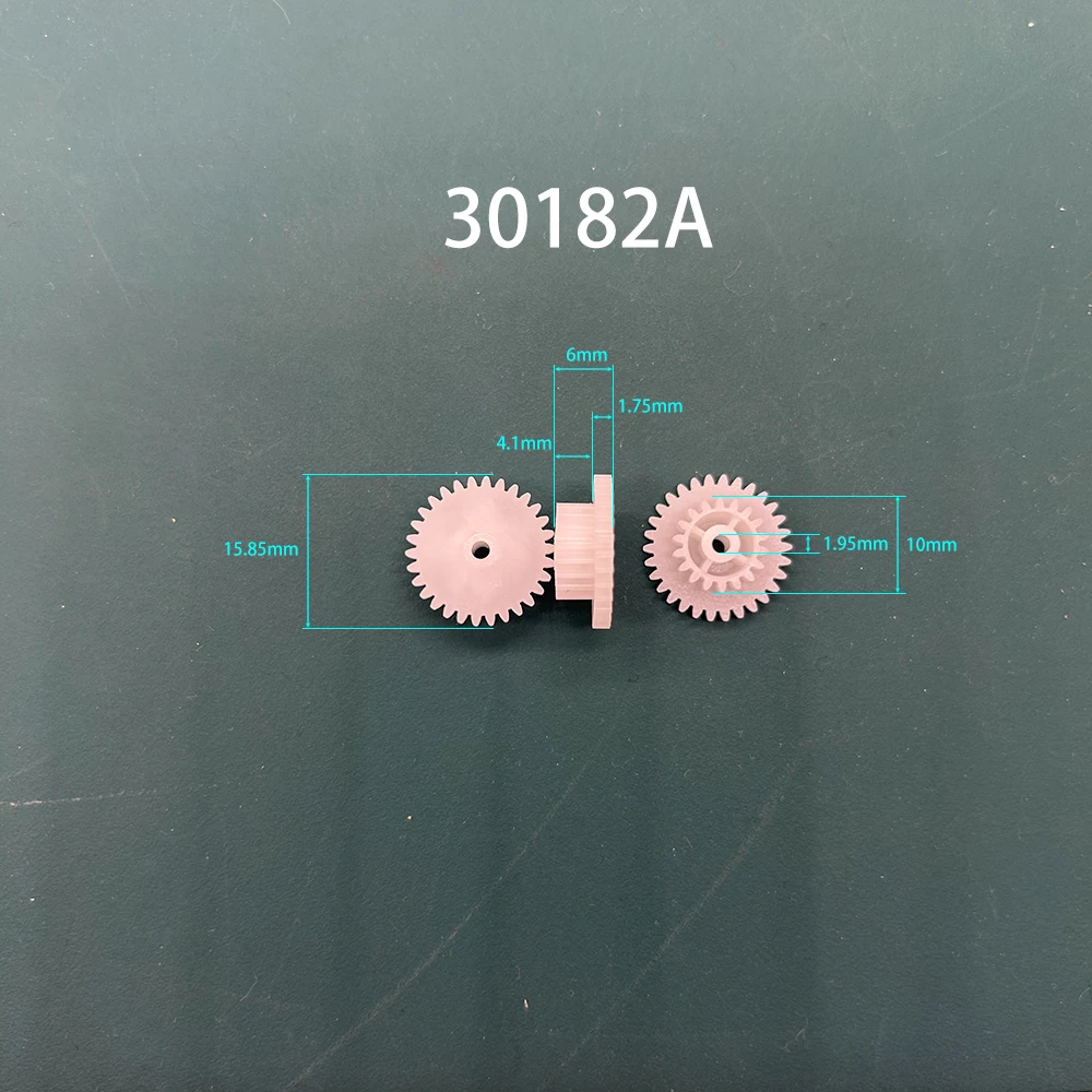 30182A 0.5M Plastic POM Gear Diameter 15.8mm 30 Teeth 18 Teeth Double Layer Gear 2mm Hole DIY Toy Parts Accessories