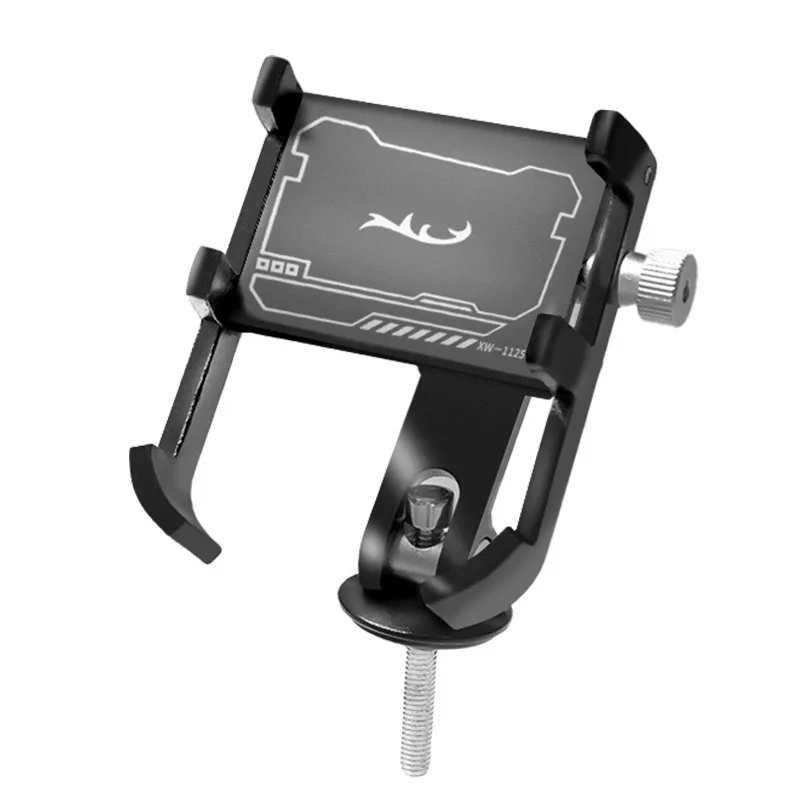 1Pc  Aluminum Alloy Bicycle Phone Holder 360° Rotatable Four‑Claw Secure Phone Mount For Mountain Road Bike Handlebar Stem