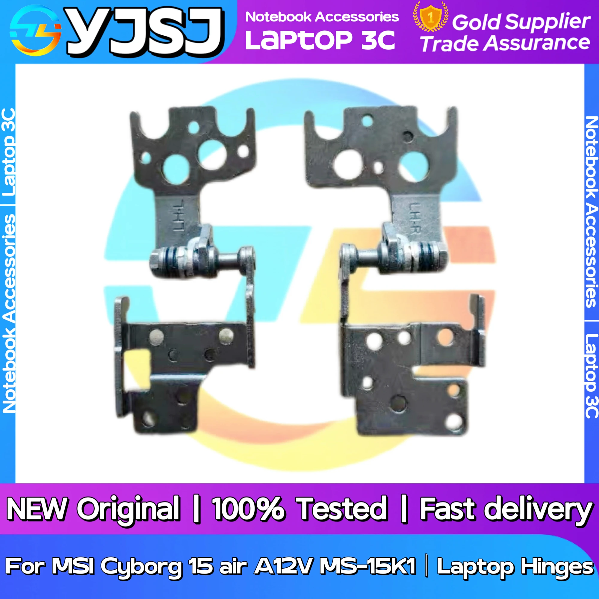 

New Original Laptop Notebook Hinges For MSI Cyborg 15 air A12V MS-15K1 built-in left and right Hinges LCD Screen Hinge