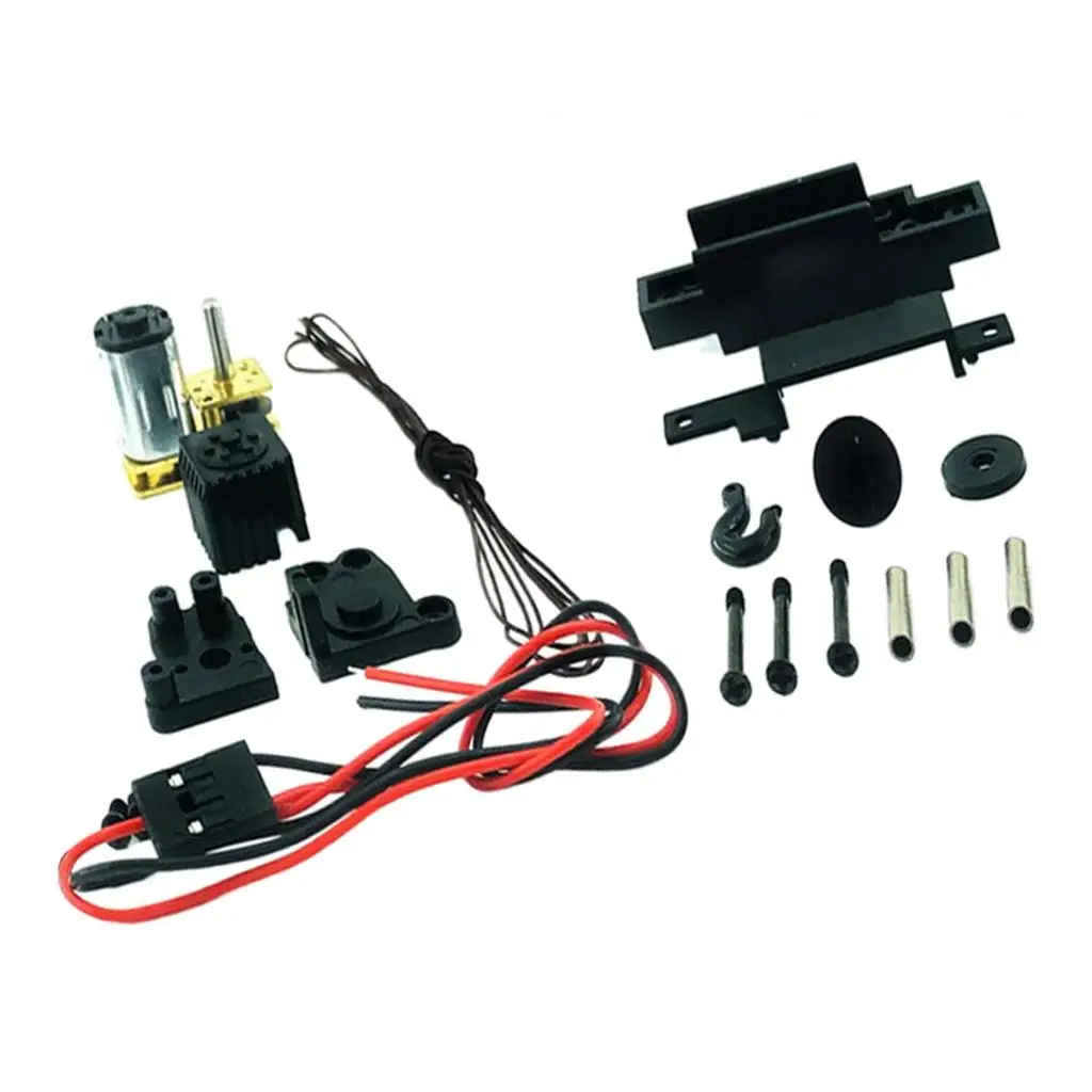 RC Rock Crawler Winch Black Plastic for WPL C-34 C-34K C-34KM 1 10 Scale Crawler Car Upgrade Parts Accessories