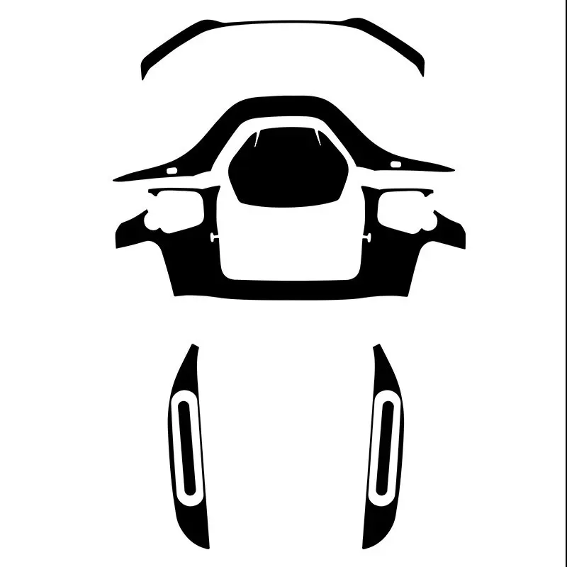 Motorcycle Modified Head Forged Carbon Fiber Sticker Waterproof Anti-Scratch Protective Decal For Segway E300P E 300P E300 P