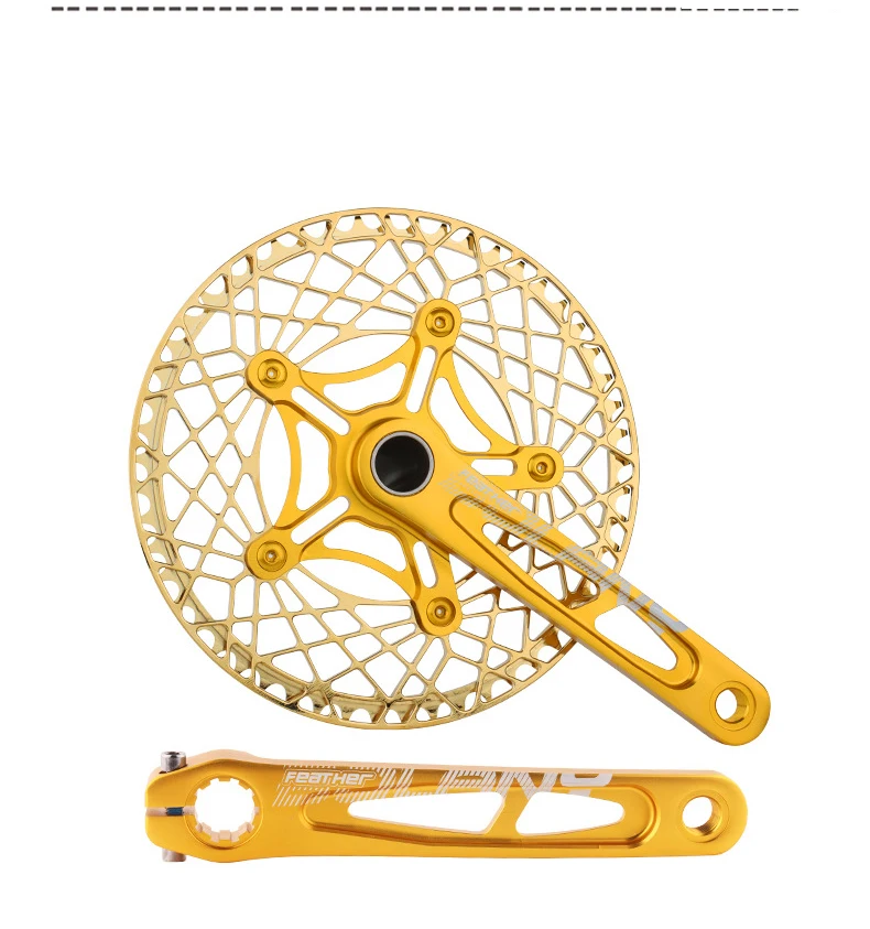 Sell Well BCD 130 L170mm Bicycle hollow integrated crank Aluminum  CNC machining ultra-lightweight design Bicycle chain crank