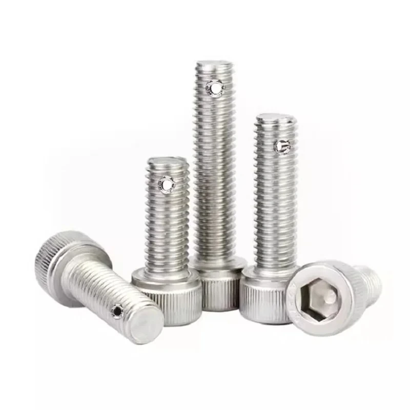 

304 Stainless Steel Hexagon Socket Head Cap Screws M6 M8 M10 M12 M14 M16 Through-Hole Bolts with Split Pins for Vibration Resist
